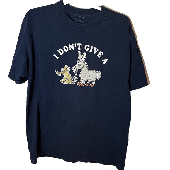 Custom 77 T-Shirt Size L with Saying I Don't Give A Rat A** - Picture 1 of 5